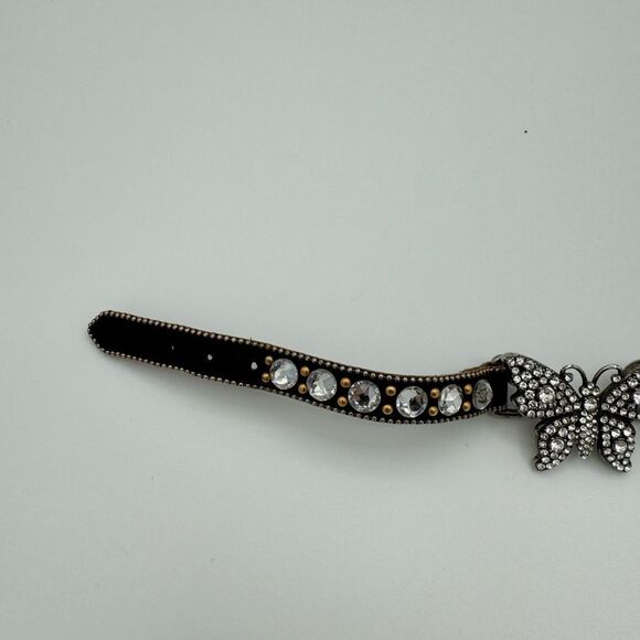 Gucci Butterfly Crystal Studded Bracelet Leather - Picture 8 of 13